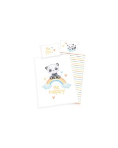 Herding Kinderbettwäsche Regenbogen Panda 100 x 135 cm + 40 x 60 cm