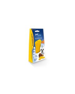 Pet+me Pflegebürste Medium, Gelb