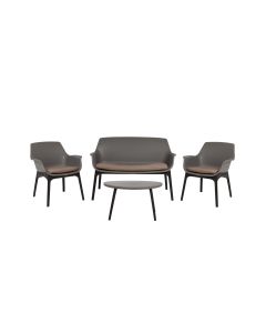 Bica Loungeset Luxor, Set 4-teilig, Taupe/Braun