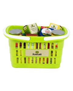 Klein-Toys Spiel-Lebensmittel Alnatura Einkaufskorb gefüllt