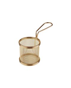 Paderno Servierkorb Pommes Frites 8 cm x 7.5 cm, 1 Stück, Gold