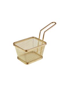 Paderno Servierkorb Pommes Frites 10 cm x 8.5 cm, 1 Stück, Gold