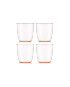 Bodum Outdoor-Becher Kvadrant 350 ml, Rosa, 4 Stück