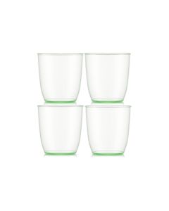 Bodum Outdoor-Becher Kvadrant 350 ml, Grün, 4 Stück