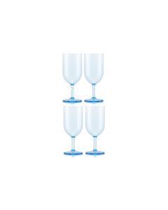 Bodum Outdoor-Weinglas Oktett 230 ml, Blau, 4 Stück