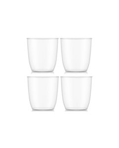 Bodum Outdoor-Becher Kvadrant 200 ml, Transparent, 4 Stück