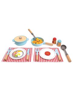 Hape Spiel-Geschirr Cook + Serve-Set