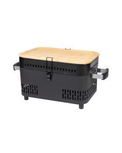Krafter Holzkohle-Tischgrill Schwarz
