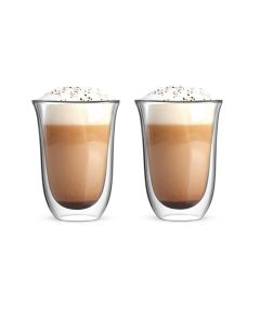 Bialetti Latte Macchiato Becher Firenze 300 ml, 2 Stück, Transparent