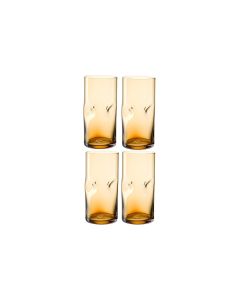 Leonardo Trinkglas Vesuvio 330 ml, 4 Stück, Bernstein