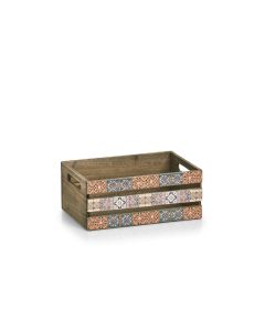 Zeller Present Aufbewahrungskiste Mosaik 24 x 14 x 13.5 cm, Mehrfarbig