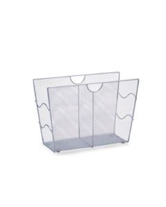 Zeller Present Zeitungsständer News Rack 39 x 17.5 x 27 cm, Silber