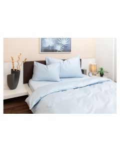 COCON Duvetbezug Satin 200 x 210 cm, Eisblau