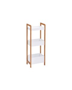 Zeller Present Regal mit 3 Ablagen Nature/Weiss