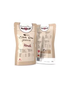HerzensHund Nassfutter Hirsch mit Bio-Gemüse, 130 g