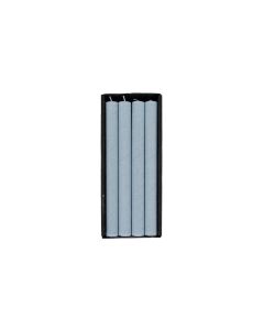 Schulthess Kerzen Stabkerze Stahlblau aus Olivenwachs, 4 Stück