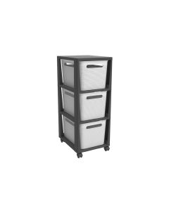 Rotho Aufbewahrungsbox Brisen Anthrazit/Weiss