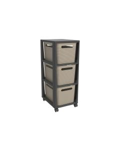 Rotho Aufbewahrungsbox Brisen Anthrazit/Beige