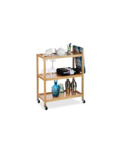relaxdays Bartrolley Bambus 76.5 x 30 cm, Nature