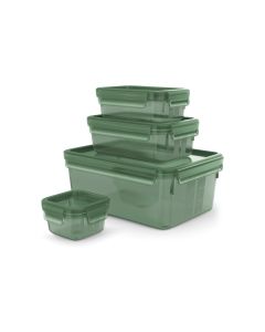 Emsa Vorratsbehälter Clip & Close Eco 4 Stück, Grün