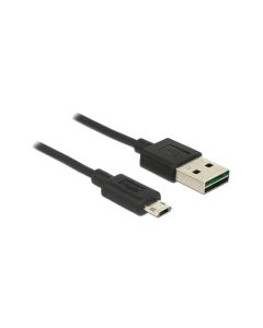 Delock USB 2.0-Kabel EASY-USB USB A - Micro-USB B 1 m