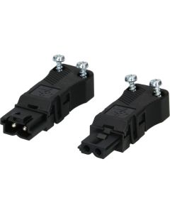 Max Hauri Set Stecker und Kupplung AC 164 flach, 2-polig