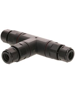 Max Hauri Verbindungsmuffe T-Stück IP68, 6.5 - 11 mm, Schwarz