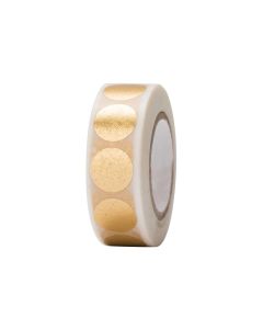Rico Design Washi Tape Punkte 1.5 cm x 10 m, Gold