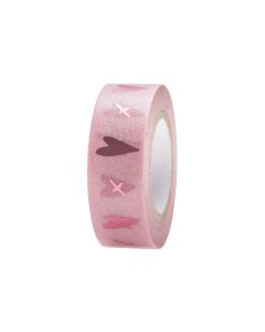 Rico Design Washi Tape It must be love 1.5 cm x 10 m, Rosa
