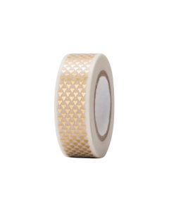 Rico Design Washi Tape Dreiecke 1.5 cm x 10 m, Gold