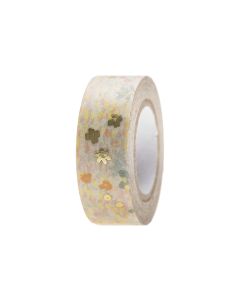 Rico Design Washi Tape Blumenwiese 1.5 cm x 10 m, Türkis