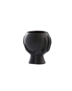 Lene Bjerre Blumentopf Haniya 13.5 cm, Schwarz