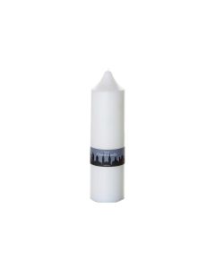 balthasar Church Candle 38 cm x 10 cm, Weiss