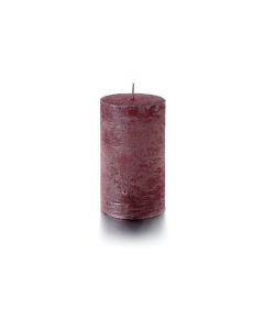 balthasar Zylinderkerze Rustico 12 x 7 cm, Rosa