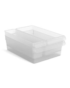 Rotho Kühlschrankorganizer Loft 3 Stück, Transparent