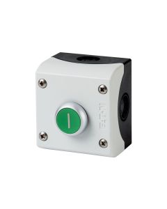 Eaton Drucktaster im Gehäuse, 1Ö + 1S, Grün