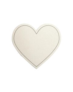 Creativ Company Tischkarte Herz 7.5 x 6.9 cm, 10 Stück, Chamois