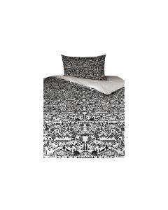 Hubatka Kopfkissenbezug Scherenschnitt 65 x 100 cm, Schwarz/Weiss