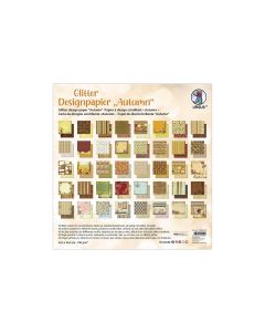 URSUS Designpapier Glitter Herbst 40 Blatt, 190 g/m²