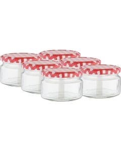 Axentia Einmachglas Karo 250 ml, 6 Stück