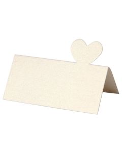Creativ Company Tischkarte Herz 8 x 8.5 cm, 20 Stück, Naturweiss