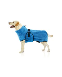SwissPet Bademantel Wety, M, 40 cm, Blau