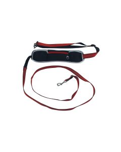 SwissPet Joggingleine Set Speedo mit Tasche, 2.5 m, Rot/Schwarz