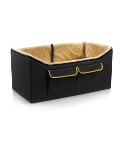 SwissPet Autositz Randy M, 75 x 40 x 35 cm, Schwarz/Beige