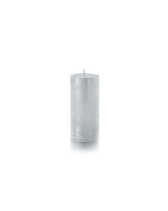balthasar Zylinderkerze Rustico 15 x 7 cm, Silber