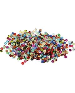 Creativ Company Pailletten 6 mm, 10 g, Mehrfarbig