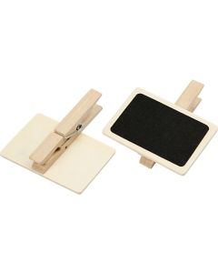 Creativ Company Minikreidetafel mit Klammern 6.8 x 4.7 cm, 6 Stück