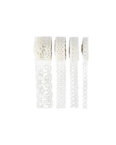 Creativ Company Deko-Klebeband Weiss, 4 Rollen