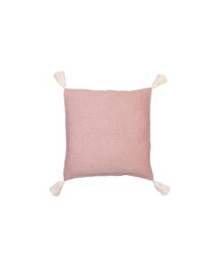 Jean & Len Kissenbezug mit Quasten 45 cm x  45 cm, Rosa