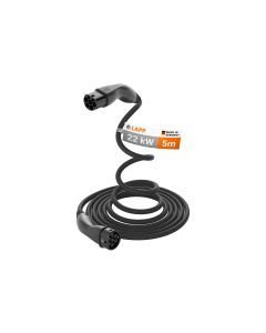 Lapp Ladekabel Helix für Elektroauto Typ 2, 22 kW, 5 m, Schwarz
